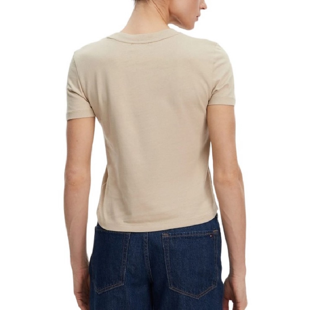 CALVIN KLEIN JEANS PLACED INSTITUTIONAL BABY TEE T-SHIRT ΜΠΛΟΥΖΑ ΓΥΝΑΙΚΕΙΑ BEIGE