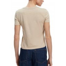 CALVIN KLEIN JEANS PLACED INSTITUTIONAL BABY TEE T-SHIRT ΜΠΛΟΥΖΑ ΓΥΝΑΙΚΕΙΑ BEIGE