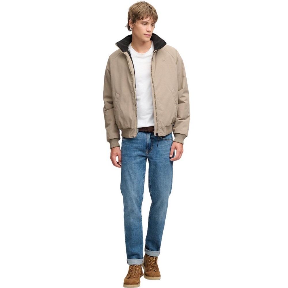 SUPERDRY CITY FLEECE LINED JACKET ΜΠΟΥΦΑΝ ΑΝΔΡΙΚΟ BROWN