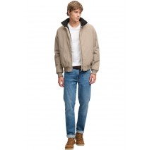 SUPERDRY CITY FLEECE LINED JACKET ΜΠΟΥΦΑΝ ΑΝΔΡΙΚΟ BROWN
