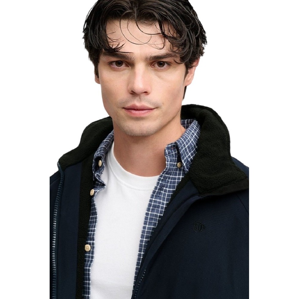 SUPERDRY CITY FLEECE LINED JACKET ΜΠΟΥΦΑΝ ΑΝΔΡΙΚΟ ECLIPSE NAVY