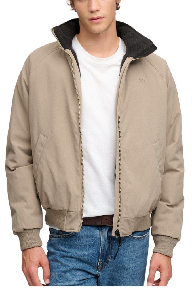 SUPERDRY CITY FLEECE LINED JACKET ΜΠΟΥΦΑΝ ΑΝΔΡΙΚΟ BROWN