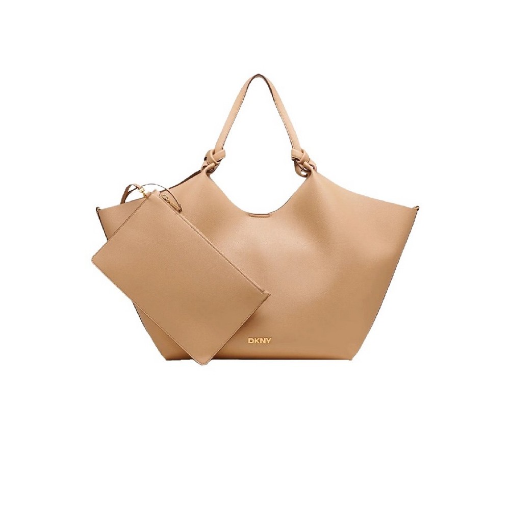 DKNY PAULA SHOPPER TOTE BAG R42BAE48 ΤΣΑΝΤΑ ΓΥΝΑΙΚΕΙΑ BEIGE