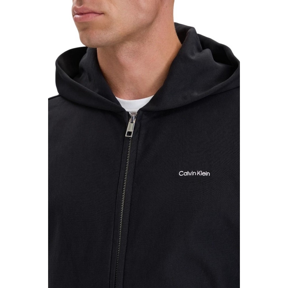 CALVIN KLEIN MICRO LOGO DBL FZ HOODIE ΖΑΚΤΕΑ ΦΟΥΤΕΡ ΑΝΔΡΙΚΗ BLACK