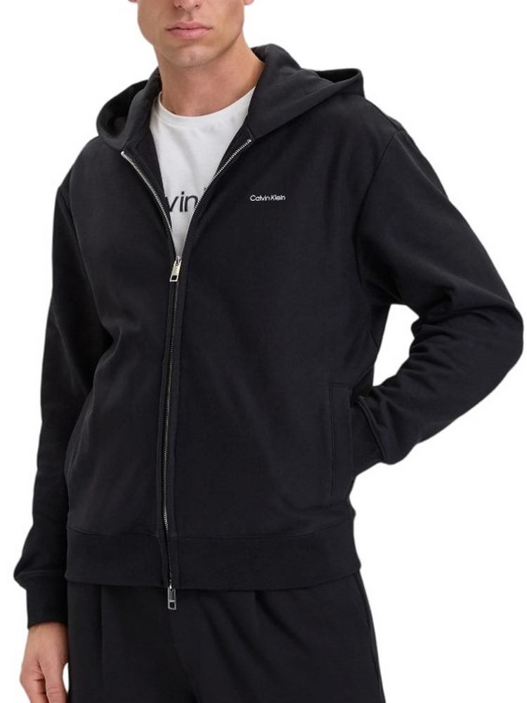 CALVIN KLEIN MICRO LOGO DBL FZ HOODIE ΖΑΚΤΕΑ ΦΟΥΤΕΡ ΑΝΔΡΙΚΗ BLACK