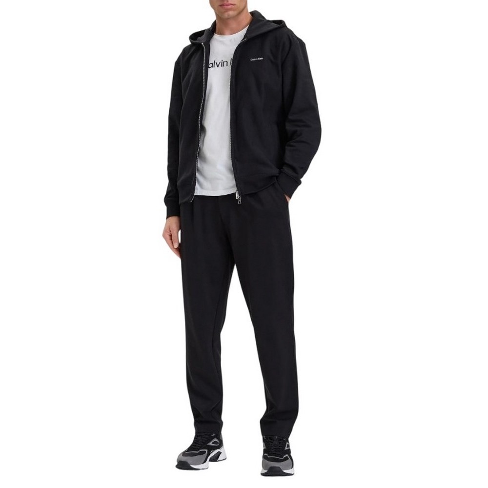 CALVIN KLEIN MICRO LOGO DBL FZ HOODIE ΖΑΚΤΕΑ ΦΟΥΤΕΡ ΑΝΔΡΙΚΗ BLACK