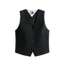 TOMMY JEANS LINEN WAISTCOAT ΓΙΛΕΚΟ ΓΥΝΑΙΚΕΙΟ BLACK