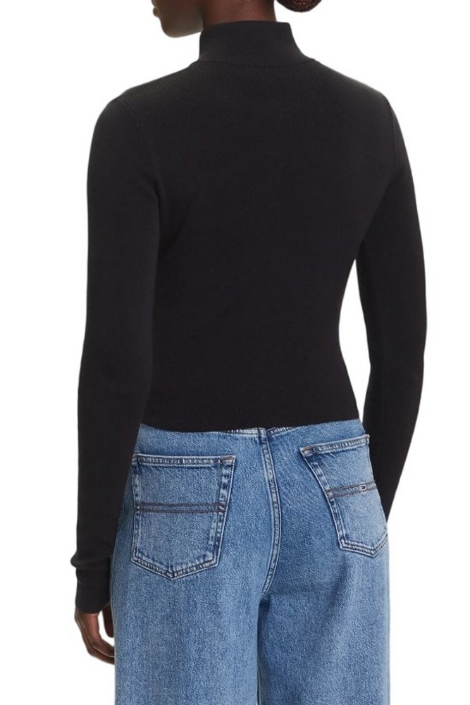 TOMMY JEANS ZIP HIGH NECK CARDIGAN EXT ΖΑΚΕΤΑ ΓΥΝΑΙΚΕΙΑ BLACK