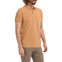 U.S POLO ASSN KING 000147 EHPD USPA BASIC POLO T-SHIRT ΜΠΛΟΥΖΑ ΑΝΔΡΙΚΗ TAN