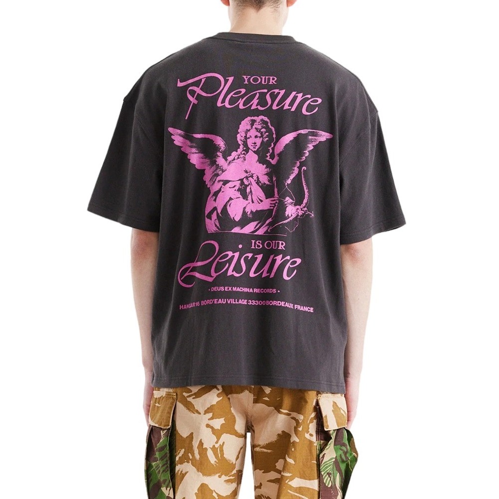 DEUS LADY LIBERTINE T-SHIRT ΜΠΛΟΥΖΑ ΑΝΔΡΙΚΗ ANTHRACHITE