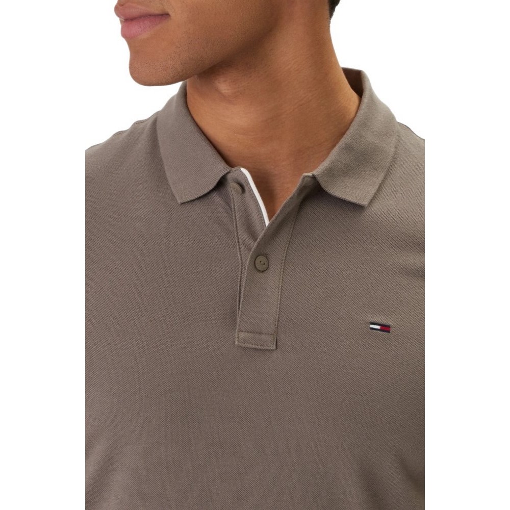 TOMMY JEANS SLIM PLACKET POLO EXT T-SHIRT ΜΠΛΟΥΖΑ ΑΝΔΡΙΚΗ GREY