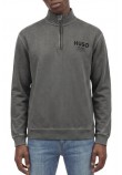 HUGO BOSS NEVEZIP JERSEY SWEATSHIRT ΜΠΛΟΥΖΑ ΦΟΥΤΕΡ ΑΝΔΡΙΚΗ GREY