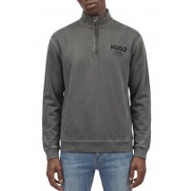HUGO BOSS NEVEZIP JERSEY SWEATSHIRT ΜΠΛΟΥΖΑ ΦΟΥΤΕΡ ΑΝΔΡΙΚΗ GREY