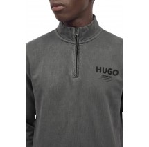 HUGO BOSS NEVEZIP JERSEY SWEATSHIRT ΜΠΛΟΥΖΑ ΦΟΥΤΕΡ ΑΝΔΡΙΚΗ GREY
