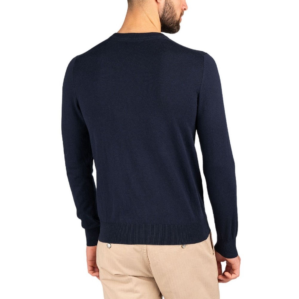 GUESS FABIAN VN LOGO SWTR ΜΠΛΟΥΖΑ ΠΛΕΚΤΗ ΑΝΔΡΙΚΗ NAVY