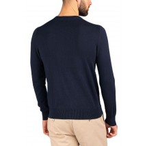 GUESS FABIAN VN LOGO SWTR ΜΠΛΟΥΖΑ ΠΛΕΚΤΗ ΑΝΔΡΙΚΗ NAVY