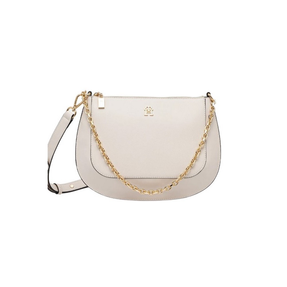 TOMMY HILFIGER GLAM CONV MED CROSSOVER ΤΣΑΝΤΑ ΓΥΝΑΙΚΕΙΑ ECRU