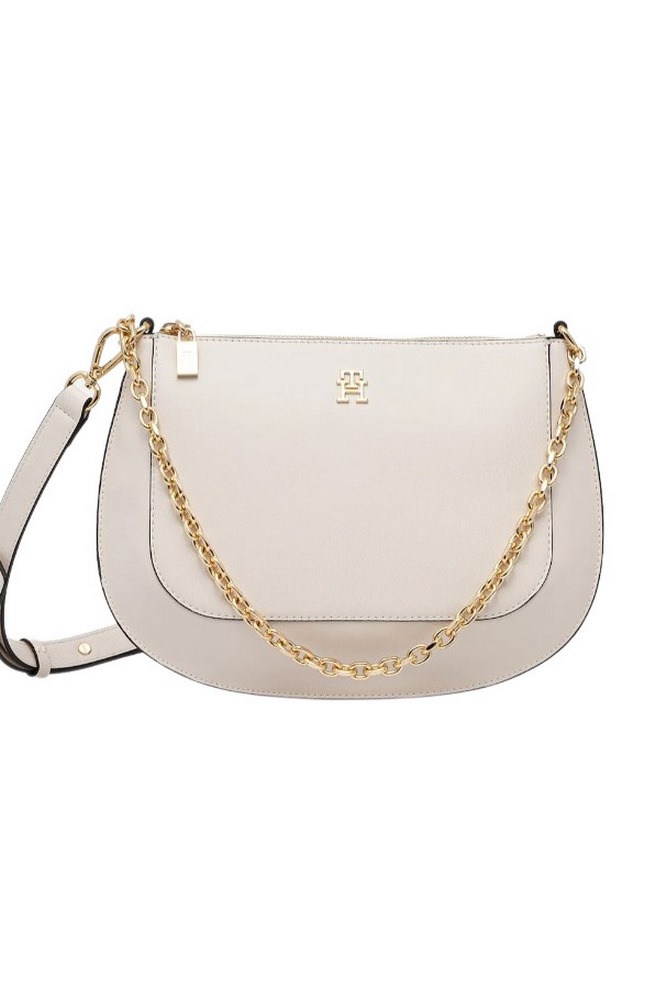 TOMMY HILFIGER GLAM CONV MED CROSSOVER ΤΣΑΝΤΑ ΓΥΝΑΙΚΕΙΑ ECRU