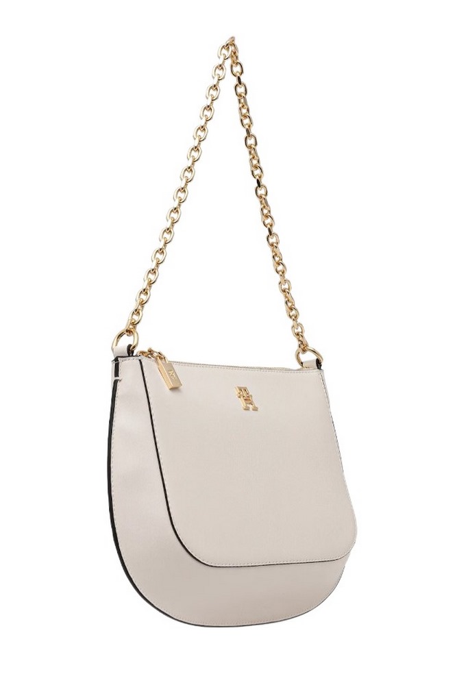 TOMMY HILFIGER GLAM CONV MED CROSSOVER ΤΣΑΝΤΑ ΓΥΝΑΙΚΕΙΑ ECRU