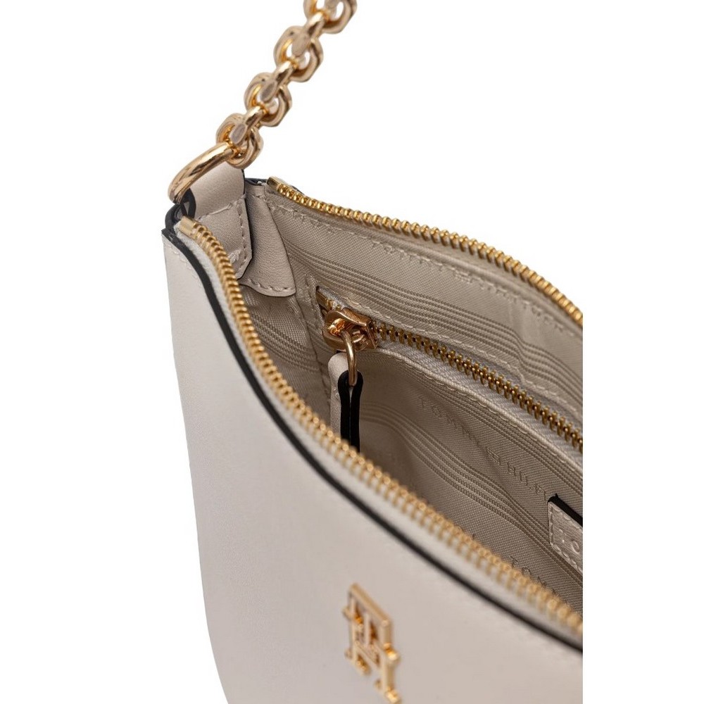 TOMMY HILFIGER GLAM CONV MED CROSSOVER ΤΣΑΝΤΑ ΓΥΝΑΙΚΕΙΑ ECRU