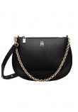 TOMMY HILFIGER GLAM CONV MED CROSSOVER ΤΣΑΝΤΑ ΓΥΝΑΙΚΕΙΑ BLACK