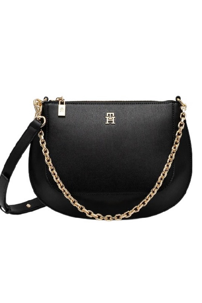 TOMMY HILFIGER GLAM CONV MED CROSSOVER ΤΣΑΝΤΑ ΓΥΝΑΙΚΕΙΑ BLACK