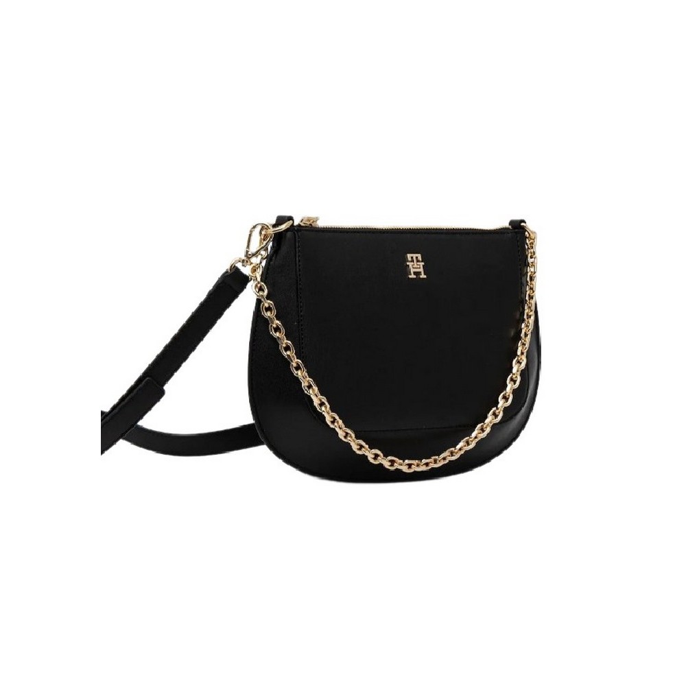 TOMMY HILFIGER GLAM CONV MED CROSSOVER ΤΣΑΝΤΑ ΓΥΝΑΙΚΕΙΑ BLACK