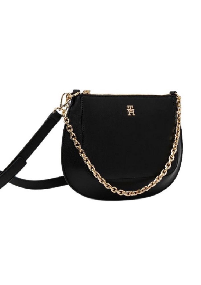 TOMMY HILFIGER GLAM CONV MED CROSSOVER ΤΣΑΝΤΑ ΓΥΝΑΙΚΕΙΑ BLACK