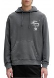 TOMMY JEANS RLX NEON WSHD SIGN HD EXT ΦΟΥΤΕΡ ΜΠΛΟΥΖΑ ΑΝΔΡΙΚΗ GREY