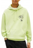 TOMMY JEANS RLX NEON WSHD SIGN HD EXT ΦΟΥΤΕΡ ΜΠΛΟΥΖΑ ΑΝΔΡΙΚΗ LIME