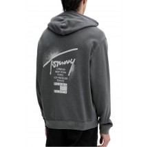 TOMMY JEANS RLX NEON WSHD SIGN HD EXT ΦΟΥΤΕΡ ΜΠΛΟΥΖΑ ΑΝΔΡΙΚΗ GREY