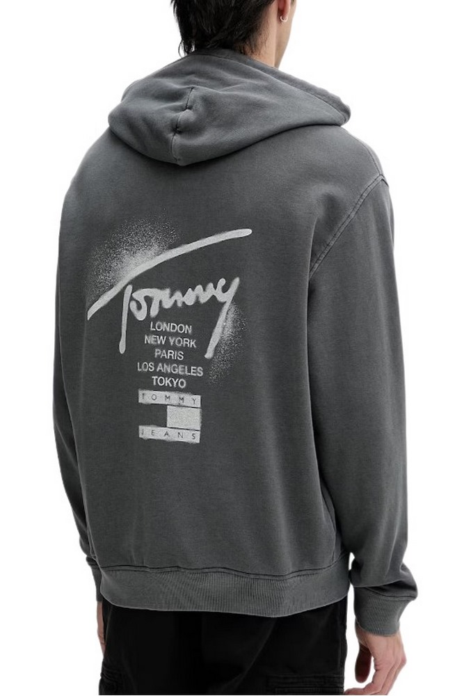 TOMMY JEANS RLX NEON WSHD SIGN HD EXT ΦΟΥΤΕΡ ΜΠΛΟΥΖΑ ΑΝΔΡΙΚΗ GREY