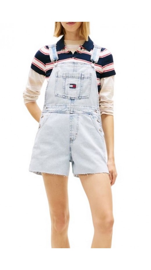 TOMMY JEANS MIA DUNGAREE SHORT EXT BJ6014 ΤΖΙΝ ΟΛΟΣΩΜΗ ΦΟΡΜΑ ΓΥΝΑΙΚΕΙΑ DENIM LIGHT