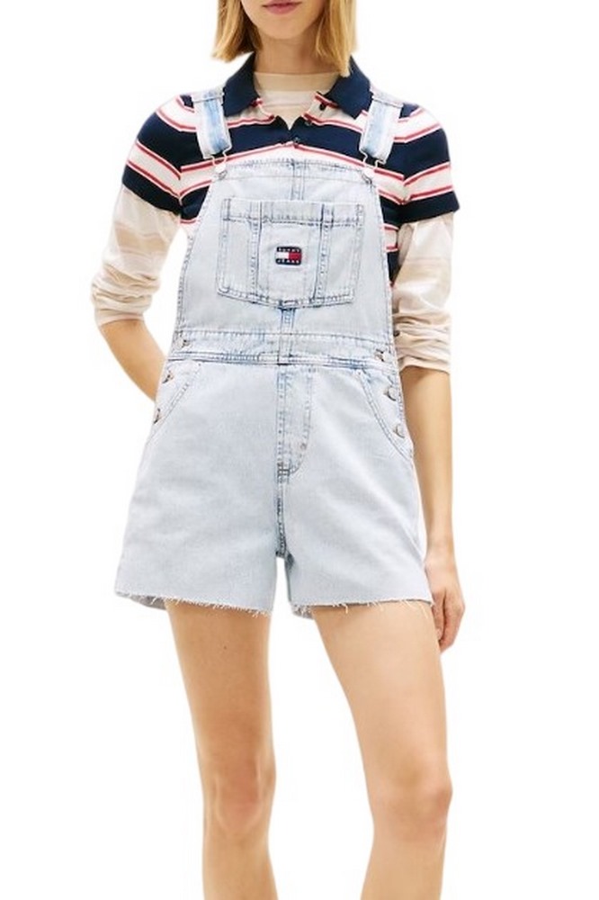 TOMMY JEANS MIA DUNGAREE SHORT EXT BJ6014 ΤΖΙΝ ΟΛΟΣΩΜΗ ΦΟΡΜΑ ΓΥΝΑΙΚΕΙΑ DENIM LIGHT