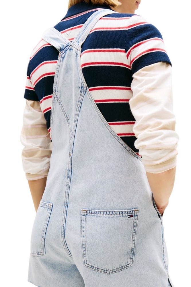 TOMMY JEANS MIA DUNGAREE SHORT EXT BJ6014 ΤΖΙΝ ΟΛΟΣΩΜΗ ΦΟΡΜΑ ΓΥΝΑΙΚΕΙΑ DENIM LIGHT