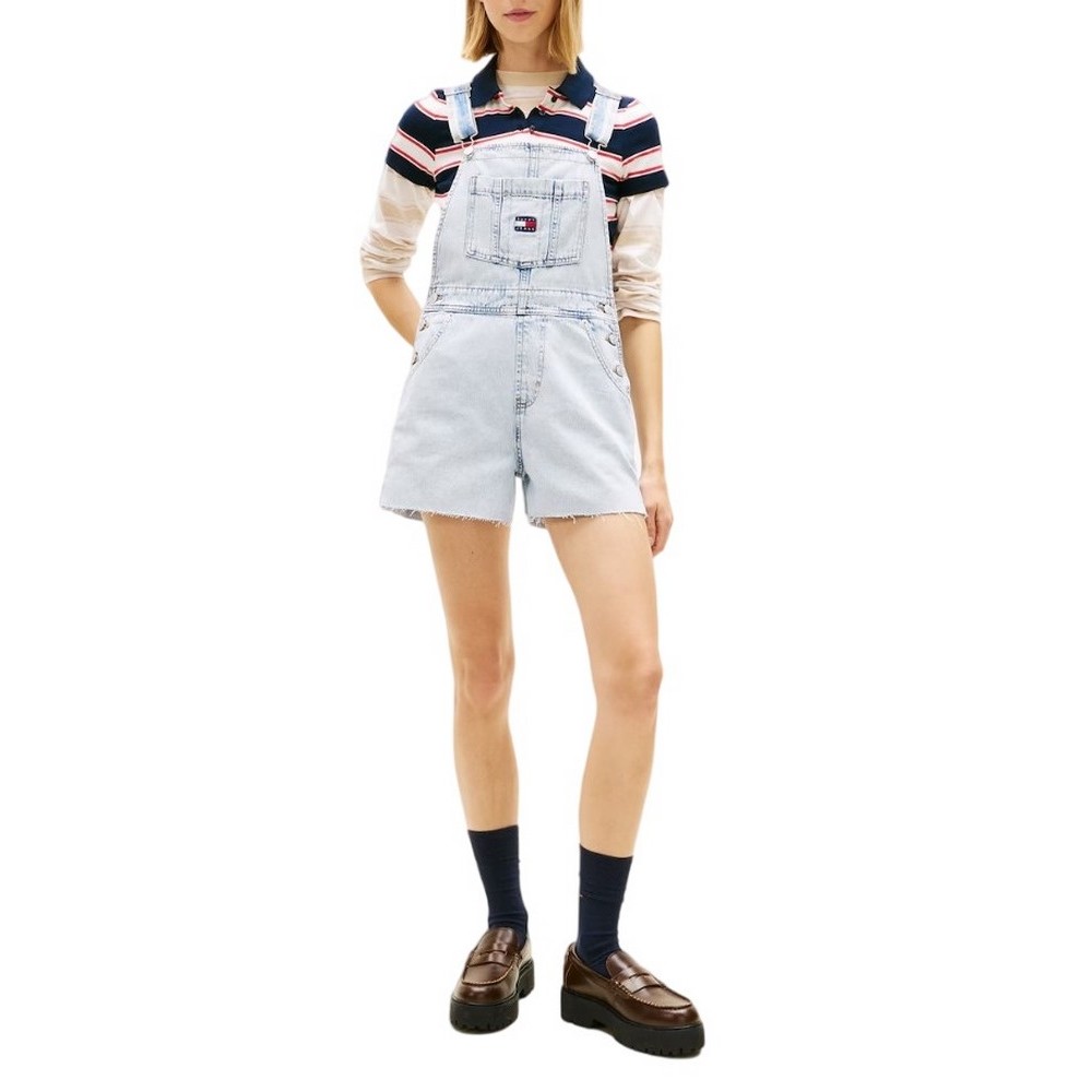 TOMMY JEANS MIA DUNGAREE SHORT EXT BJ6014 ΤΖΙΝ ΟΛΟΣΩΜΗ ΦΟΡΜΑ ΓΥΝΑΙΚΕΙΑ DENIM LIGHT
