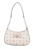 GUESS CARRIE LOGO TOP ZIP SHLDR BAG ΤΣΑΝΤΑ ΓΥΝΑΙΚΕΙΑ VANILLA