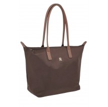 TOMMY HILFIGER POPETTE TOTE ΤΣΑΝΤΑ ΓΥΝΑΙΚΕΙΑ BROWN