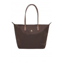 TOMMY HILFIGER POPETTE TOTE ΤΣΑΝΤΑ ΓΥΝΑΙΚΕΙΑ BROWN
