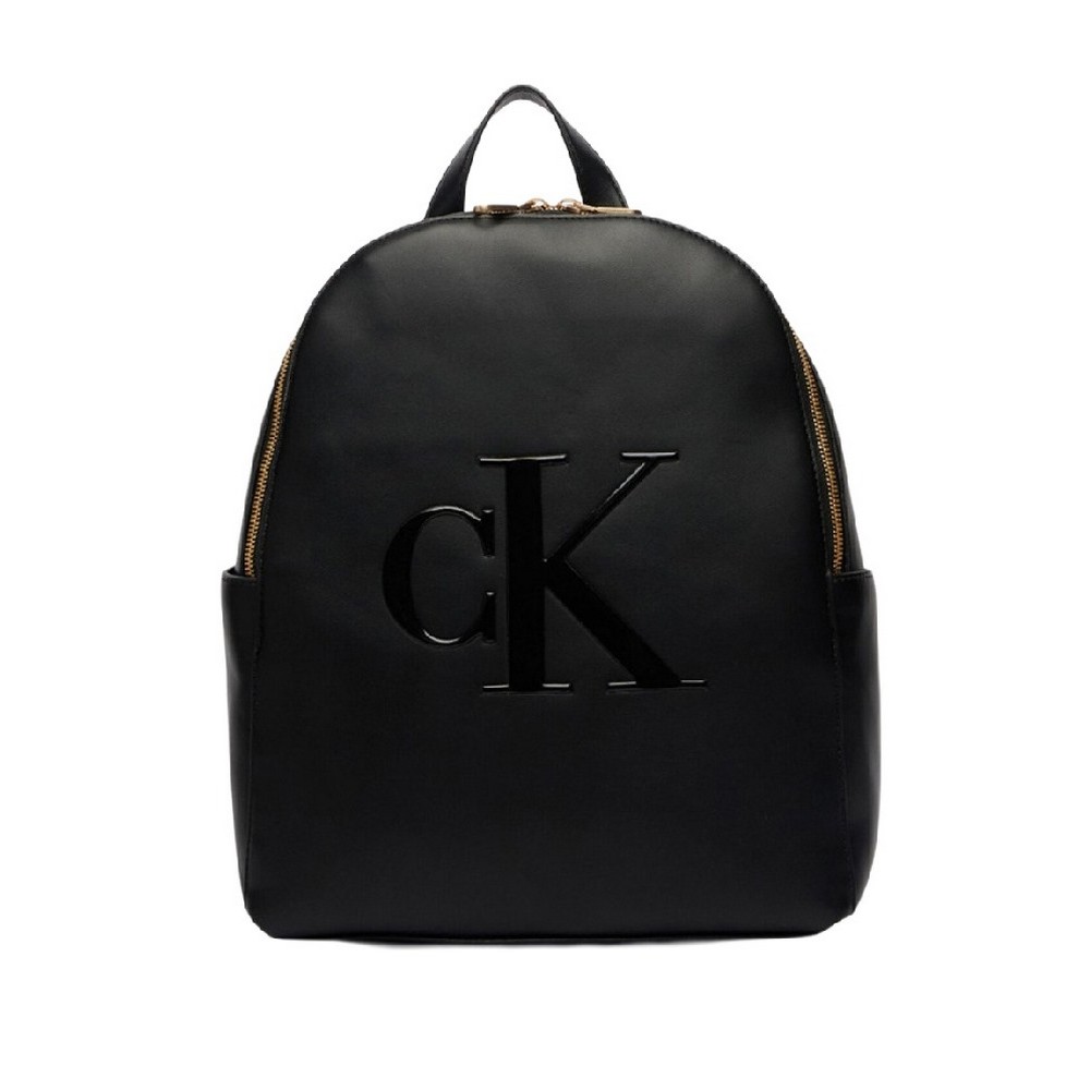 CALVIN KLEIN BOLD CK BACKPACK ΤΣΑΝΤΑ ΓΥΝΑΙΚΕΙΑ BLACK