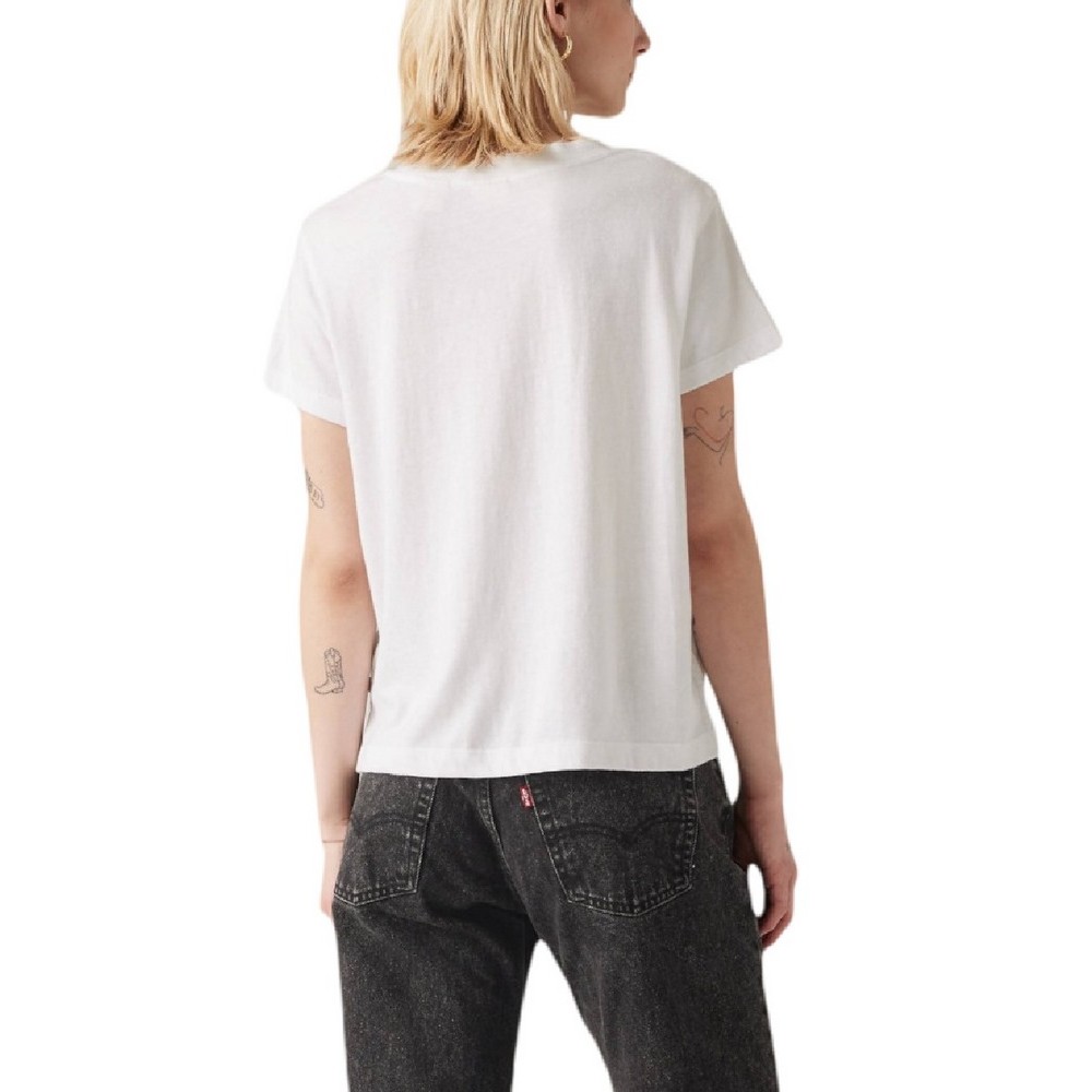 LEVIS BOXY VNECK TEE A87740001 T-SHIRT ΜΠΛΟΥΖΑ ΓΥΝΑΙΚΕΙΑ WHITE