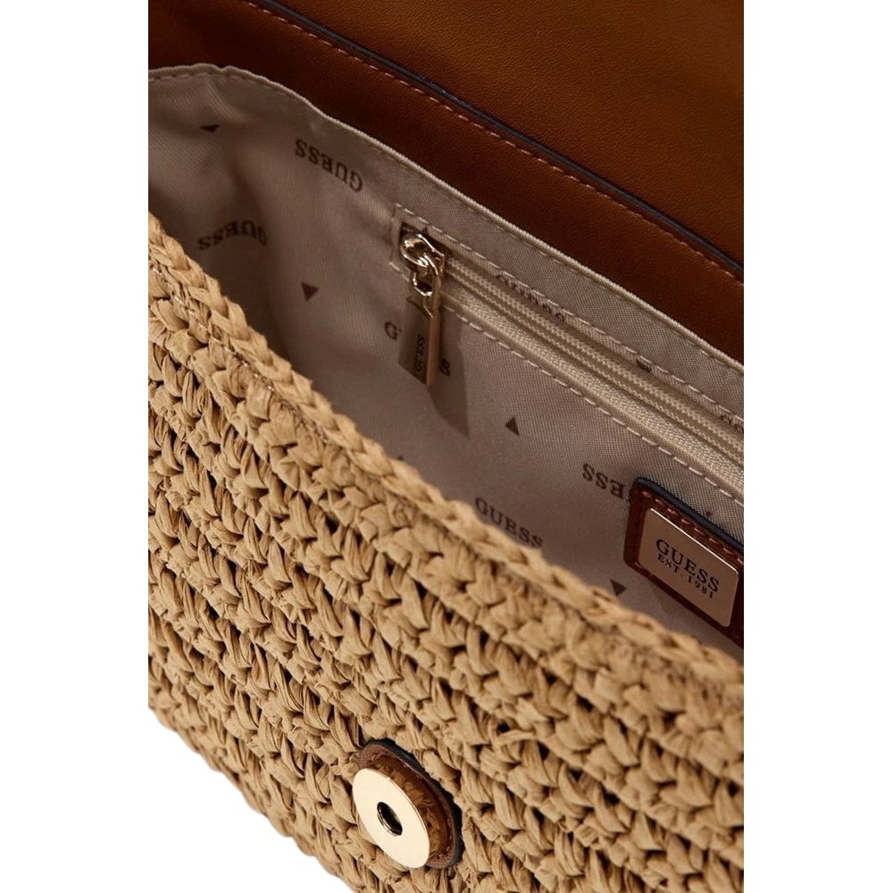 GUESS OFELIA FLAP SHOULDER BAG ΤΣΑΝΤΑ ΓΥΝΑΙΚΕΙΑ COGNAC