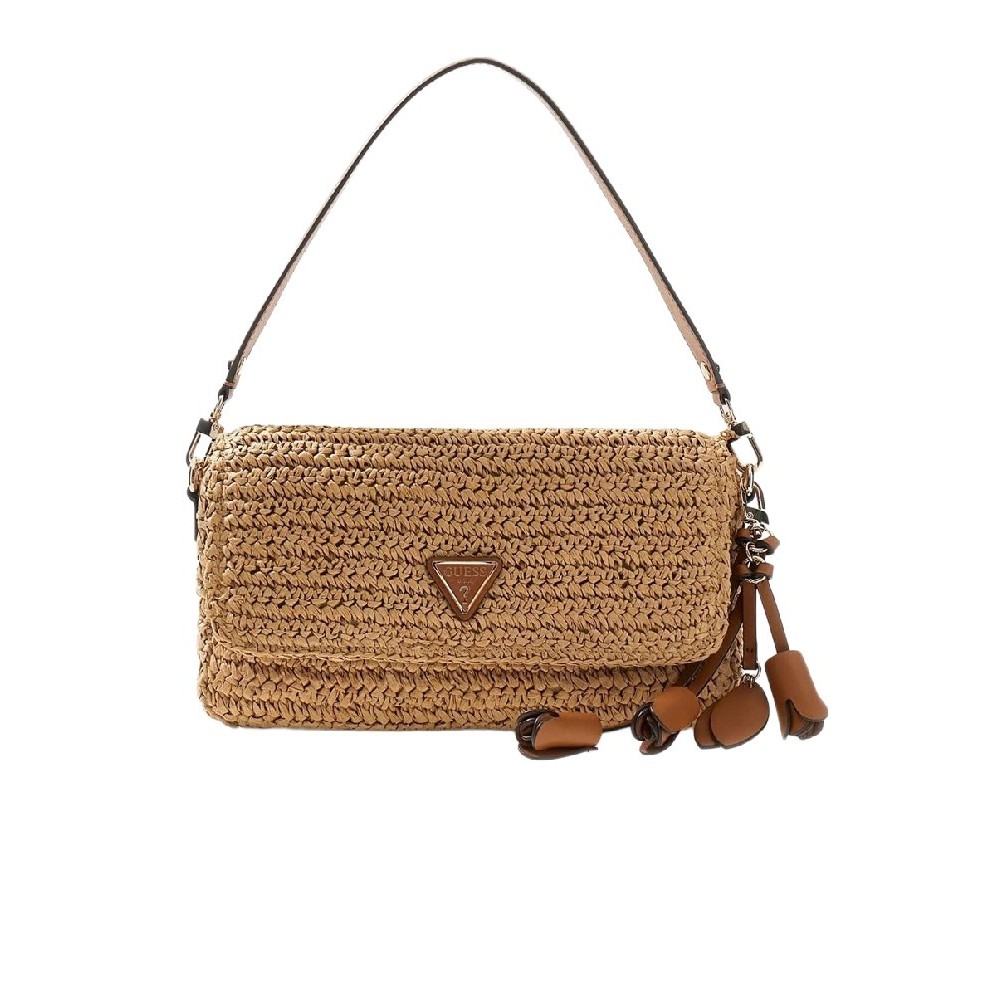 GUESS OFELIA FLAP SHOULDER BAG ΤΣΑΝΤΑ ΓΥΝΑΙΚΕΙΑ COGNAC