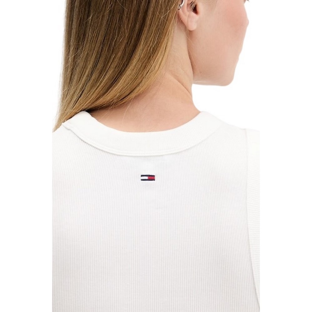 TOMMY JEANS SLIM SH TJ BUBBLE TANK ΤΟΠ ΓΥΝΑΙΚΕΙΟ ECRU