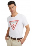 GUESS CN SS ORIGINAL LOGO TEE T-SHIRT ΑΝΔΡΙΚΟ WHITE