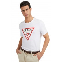 GUESS CN SS ORIGINAL LOGO TEE T-SHIRT ΑΝΔΡΙΚΟ WHITE