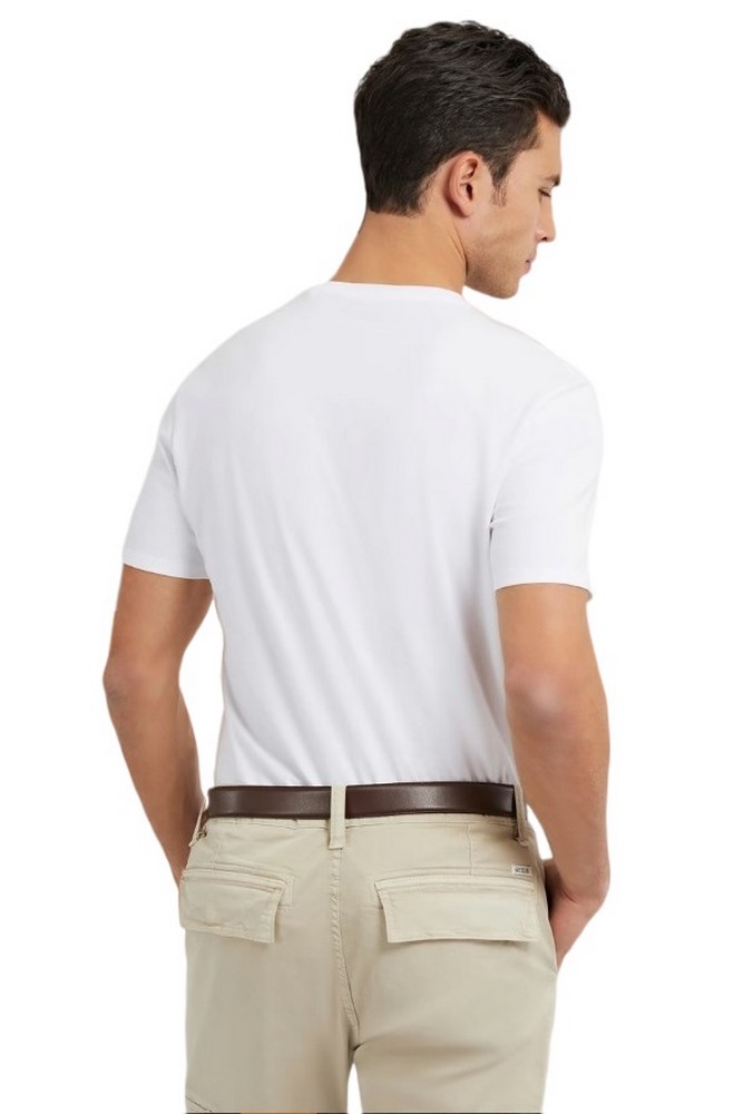 GUESS CN SS ORIGINAL LOGO TEE T-SHIRT ΑΝΔΡΙΚΟ WHITE