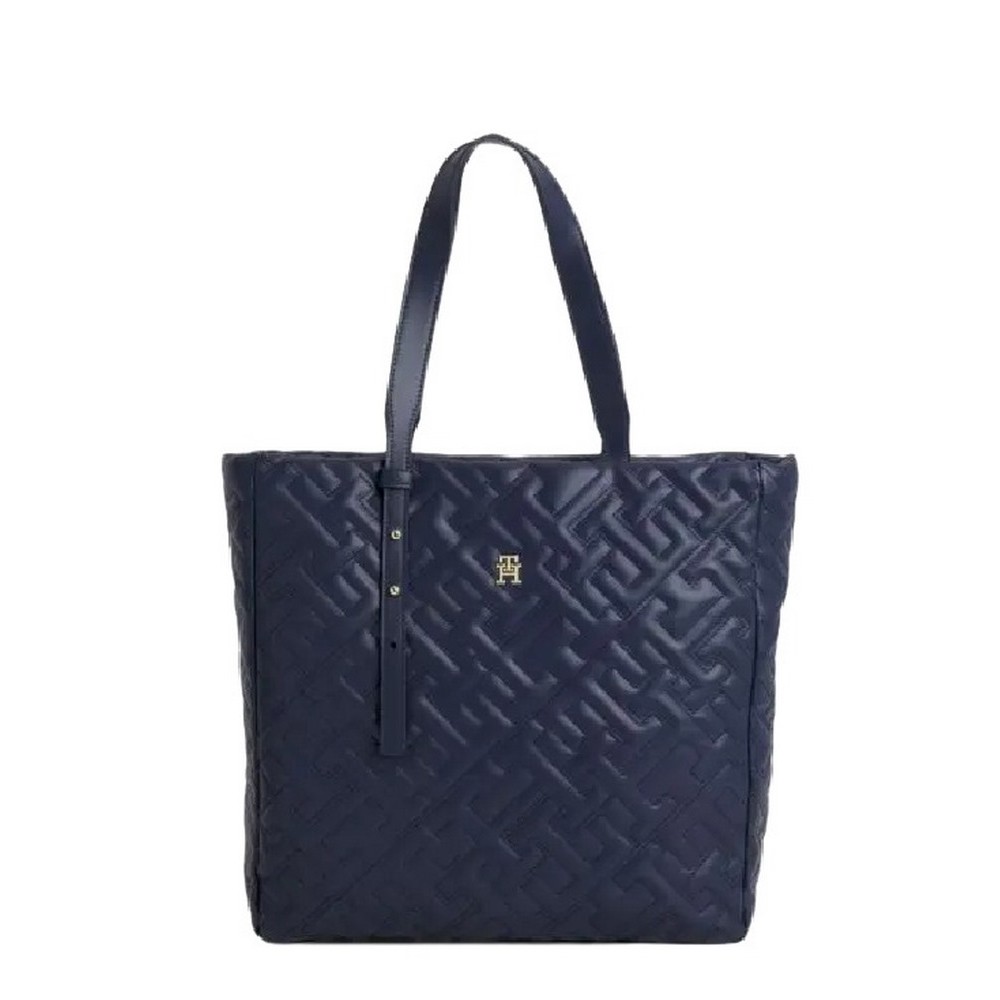 TOMMY HILFIGER TH SOFT TOTE MONO ΤΣΑΝΤΑ ΓΥΝΑΙΚΕΙΑ NAVY