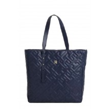TOMMY HILFIGER TH SOFT TOTE MONO ΤΣΑΝΤΑ ΓΥΝΑΙΚΕΙΑ NAVY