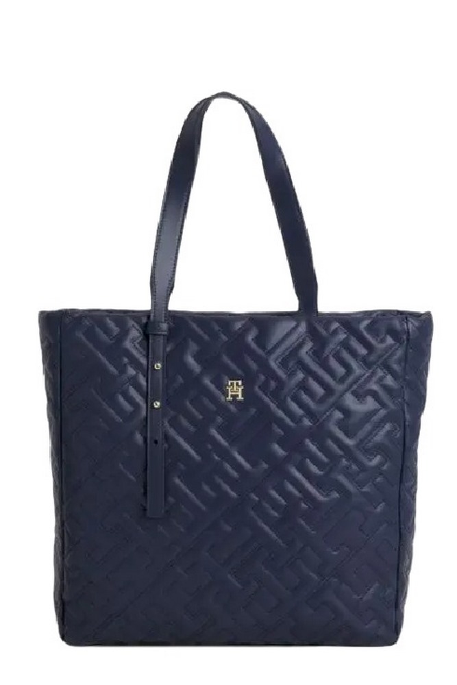 TOMMY HILFIGER TH SOFT TOTE MONO ΤΣΑΝΤΑ ΓΥΝΑΙΚΕΙΑ NAVY